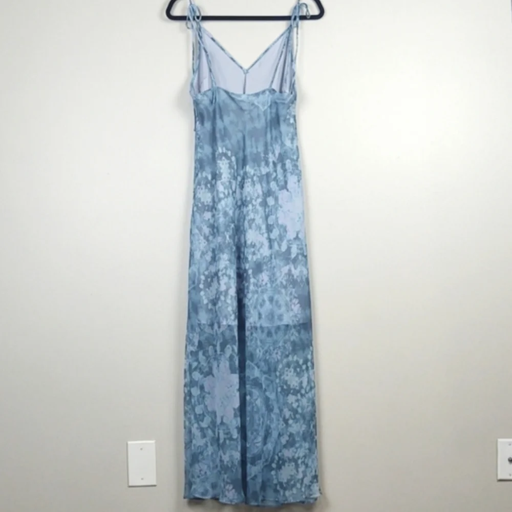 Victoria’s Secret Maxi Slip Dress Floral Blue Whimsical Fairycore XL - Picture 2 of 8